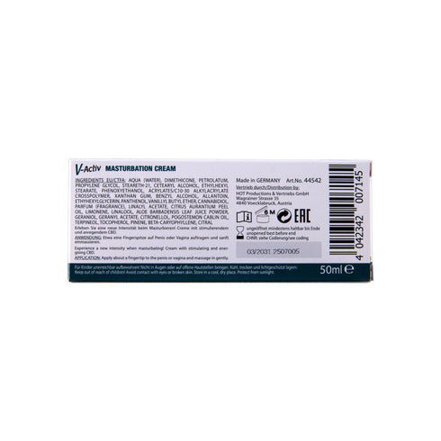 HOT V Activ Unisex Masturbation Cream 1.7 fl.oz